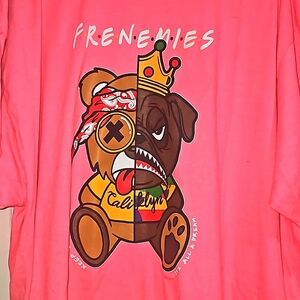 FRENEMIES HOT PINK Graphic huge size T-shirt 5xl